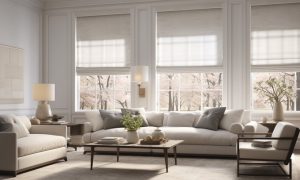Refined Interior Branding: Sophisticated Light Management via Roman Shade Linen